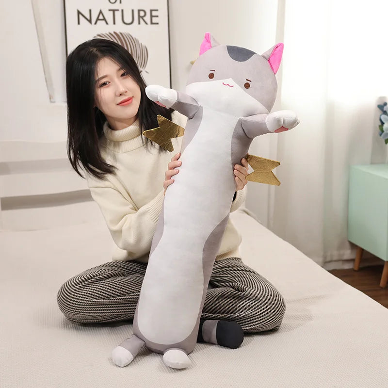 Cuddle Up With Cuteness: The Adorable Long Black Cat Plush Body Pillow! - Rexpect Nerd