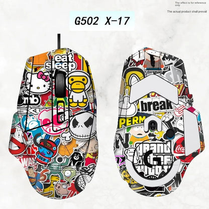Compatible G502 X PLUS wireless/wired mouse special sticker matte protection custom all-inclusive film replacement accessories