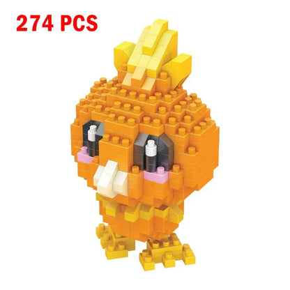 66pcs Pokemon Small Building Nanoblock Cartoon Pikachu Animal Model Education Game Graphics Pokemon Toys For Kids Birthday