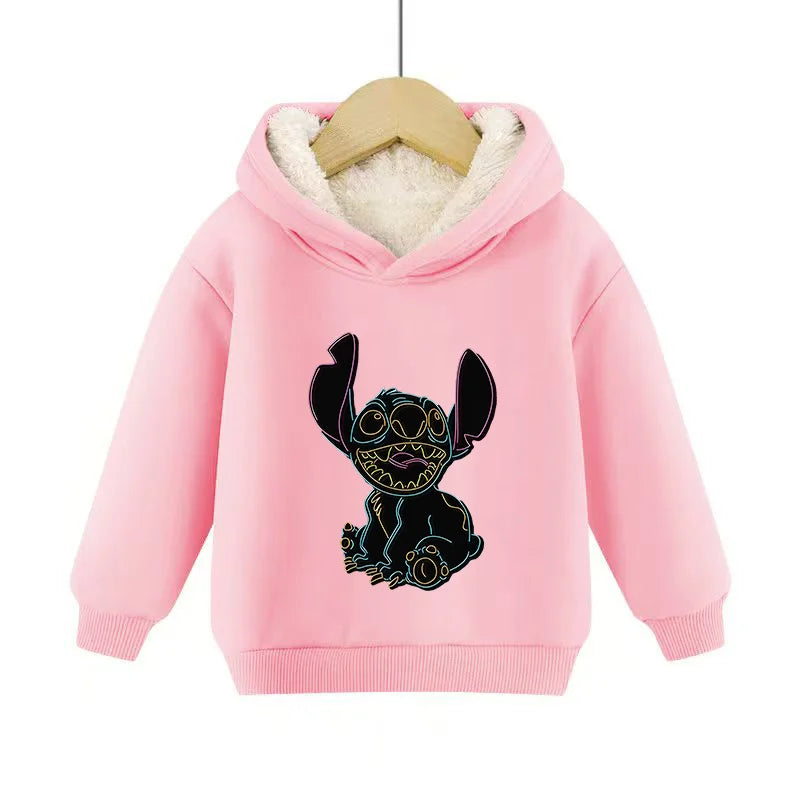 Disney Stitch Kids Hoodie - Long-Sleeve Casual Pullover for Winter & Autumn