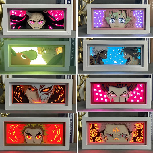 Anime LED Night Light – Demon Slayer, Chainsaw Man & Berserk Lamp