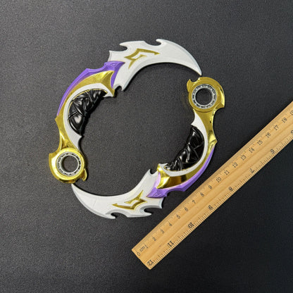 17cm Valorant Championships 2021 Karambit Rotatable All Metal Game Melee Weapon Traning Knife Claw Cosplay Prop Toys Home Decor