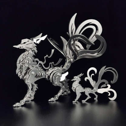 3D DIY assembly of metal insects birthday gifts holiday gifts high-quality simulated animal models unicorns foxes Metal model
