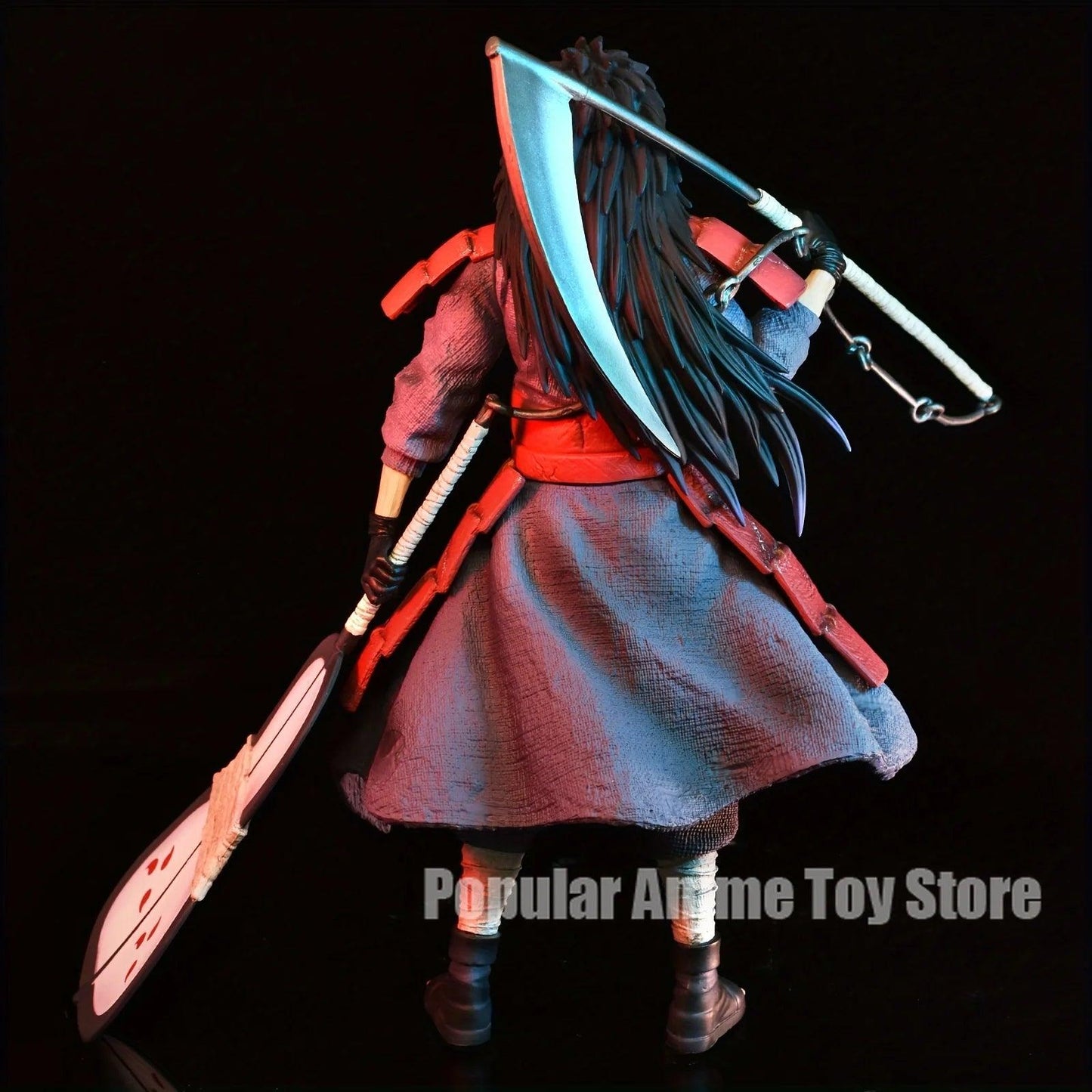 Experience the power of the Uchiha Clan with this stunning 10.62in/27cm PVC action figure of Uchiha Madara from the Naruto anime series.