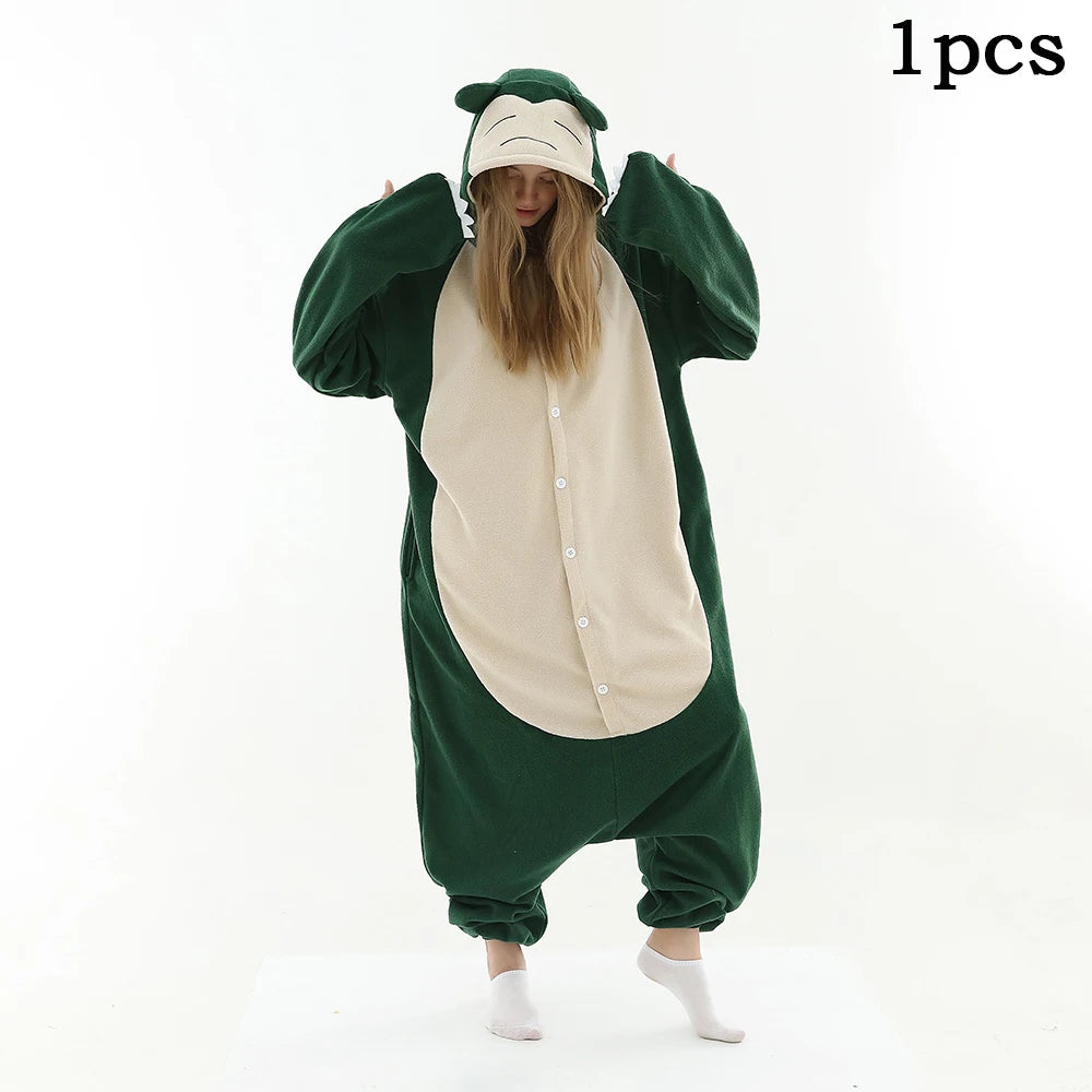 Snorlax Pokémon Pajama Onesie – Cozy Full-Body Sleepwear for Adults & Kids