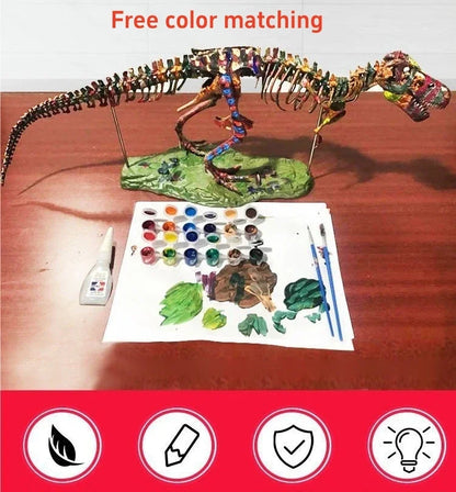 Large DIY Dinosaur Skeleton Toys Ornament Simulation T-Rex Model Jurassi Assembled Skeleton Park Fossilized Dragon for Kids Boys