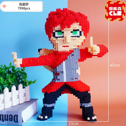 new Small particle assembled building blocks adult high difficulty puzzle card Kakashi Jiraiya toy puzzle children's gift