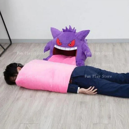 Pokémon Gengar Big Tongue Plush Nap Blanket & Pillow – Dual-Purpose Stuffed Toy