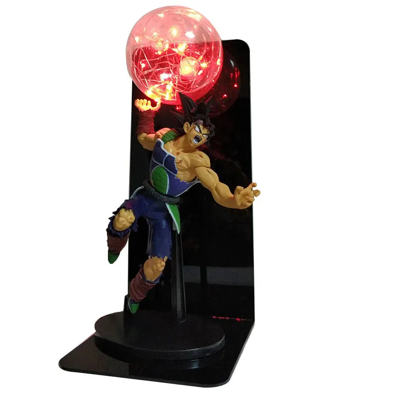 Dragon Ball Super LED Table Lamp – Goku & Bardock Super Saiyan | 23cm PVC Anime Figure