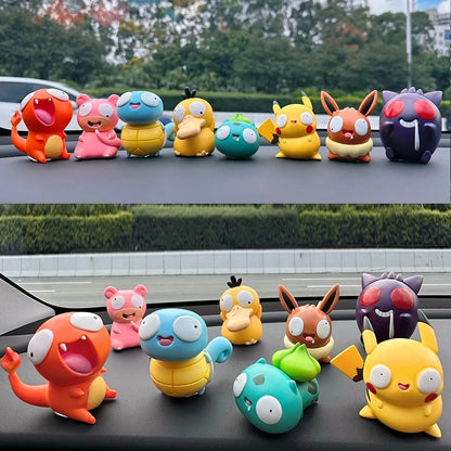 Adorable Pokémon Fool Stupid Pikachu Bulbasaur Charmander Squirtle Cute Figure Collection Model Toys