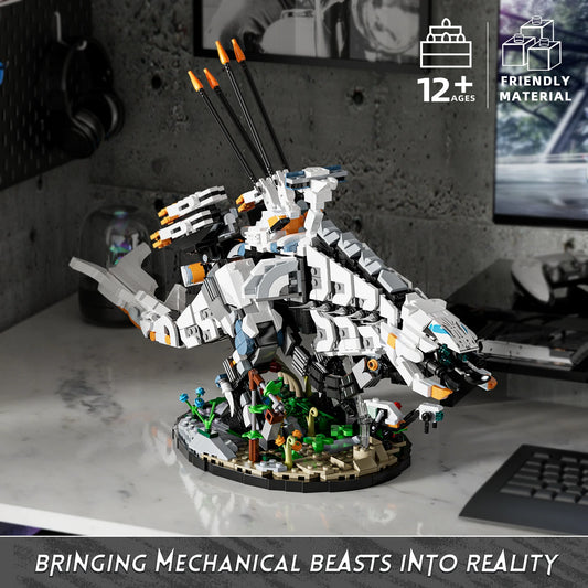 MOC Horizon Game Thunderjaw Mechanical Beast Building Blocks Model Forbidden West Game Thunder Fang Monster Bricks Toys DIY Gift
