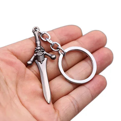 22cm Dante Rebellion Awakening Sword Keychain DMC 5 Game May Cry Nero Weapon Devil Red Queen Metal Key Chain Ring Jewelry Toys
