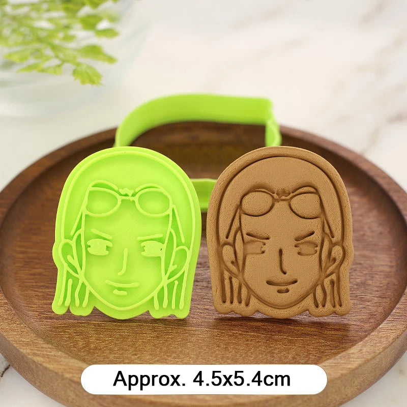 One Piece Luffy Zoro Biscuit Mould Cookies Cutters Cartoon Pressable Confectionery Stamp Kitchen Baking Pastry Tools Bakeware