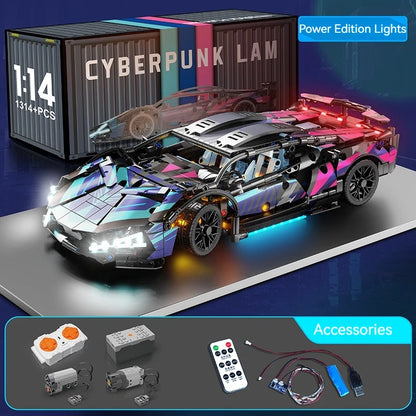 1314Pcs Technical Racing Sport Car 67128 Model Building Blocks Lamborghini Hypercar Racing Car Model Toys Kid Adult Gift