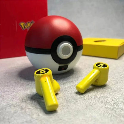 Pokemon Pikachu Earphones 5.0 Wireless Bluetooth Sport Noise Reduction Headphones Touch Control Microphone Universal Gift