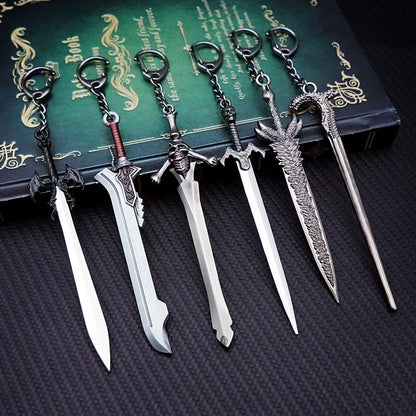DMC Devil Dante Sword Rebellion Awakening Keychain Game Peripherals May Nero Red Queen Revolver Ebony & White Ivory Cry Keychain