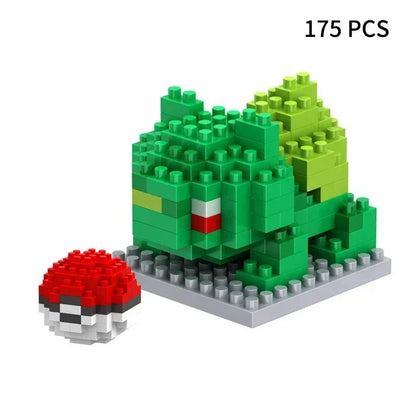 Blocks Small Cartoon Mini Building Block Pikachu Charizard Eevee Mewtwo Anime Assemble Action Pokemon  Model Dolls Toys