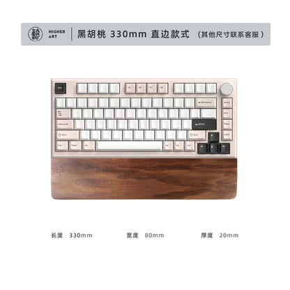 Walnut Wood Palm Rest Custom Soild Wood Mouse Rest Mechanical Keyboard Wrist Rest Accessories AntiSlip Stickers WoodenPalm Stree