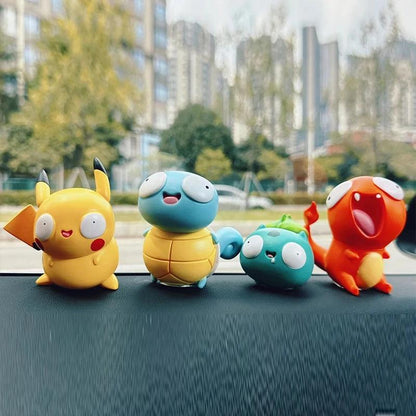 Adorable Pokémon Fool Stupid Pikachu Bulbasaur Charmander Squirtle Cute Figure Collection Model Toys