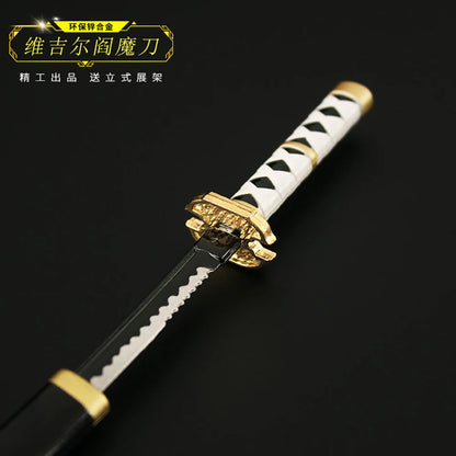 22cm Merch Virgil Yamato Katana Keychain Dante Devil May Sword 1:6 Equipment Cry Game Peripherals All Metal Sword Toy For Boy