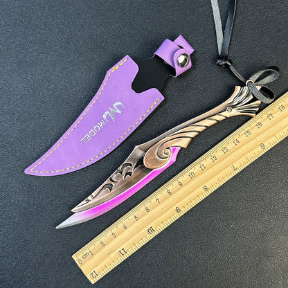 17cm Valorant Championships 2021 Karambit Rotatable All Metal Game Melee Weapon Traning Knife Claw Cosplay Prop Toys Home Decor