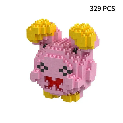 Blocks Small Cartoon Mini Building Block Pikachu Charizard Eevee Mewtwo Anime Assemble Action Pokemon  Model Dolls Toys