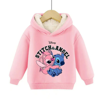 Disney Stitch Kids Hoodie - Long-Sleeve Casual Pullover for Winter & Autumn