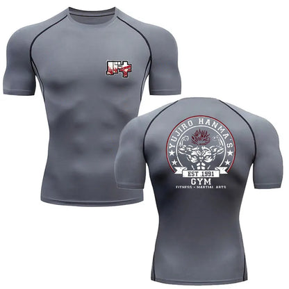 Baki Hanma MMA Compression T-Shirt – Anime Gym Fitness Rash Guard
