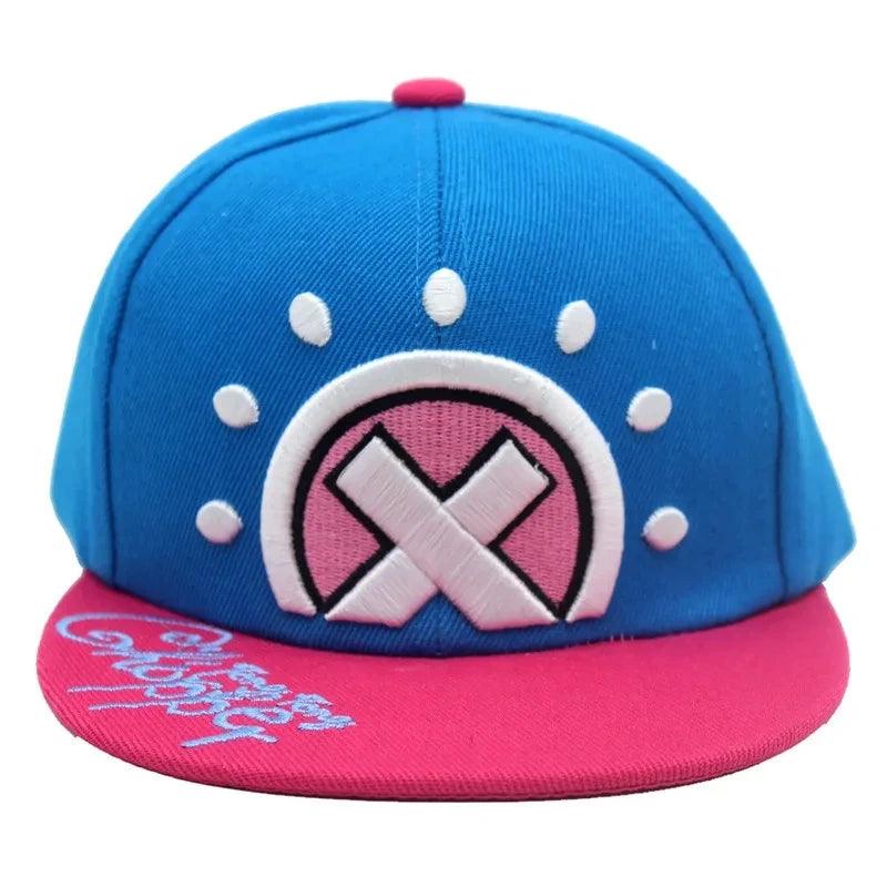 Anime Adult Children Tony Tony Chopper Baseball Cap Cosplay Trafalgar Unisex Flat Brimmed Hat Adjustable Sun Hat Accessories