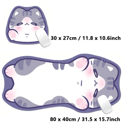 Pink Black Tortoiseshell Kawaii Cat Cartoon Cute Animal Kitty XXL Large Mouse Pad Computer Non-slip Keyboard Desk Mat Mousepad