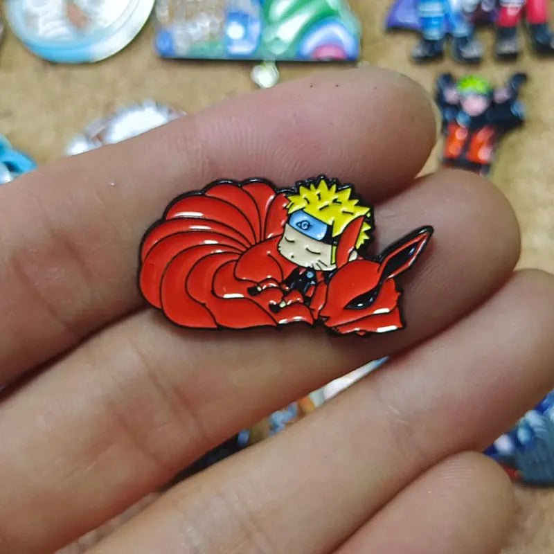 Uzumaki Akatsuki Red Cloud Enamel Pin Naruto Anime Brooch Lapel Badges for Backpacks Brooches Fashion Jewelry Accessories Gifts