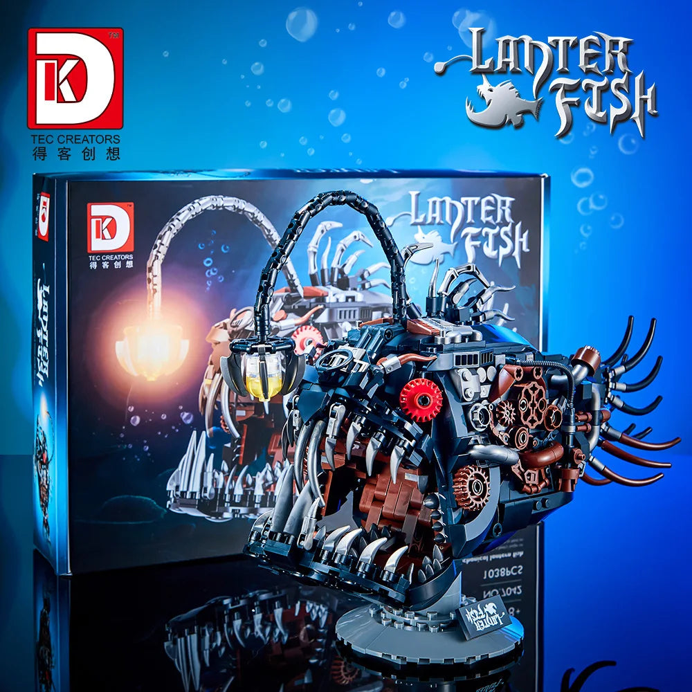 DK7042 Mechanical lantern Fish Model 	DK7041Technical Series Mechanical Centipede Building Blocks Brick Model for Kids Gift