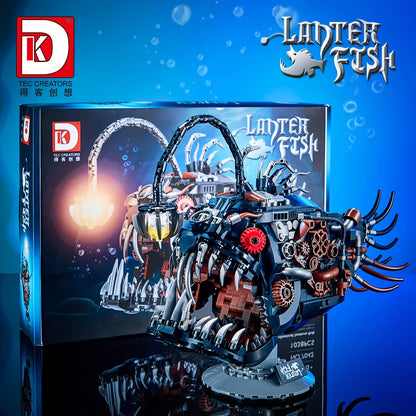 DK7042 Mechanical lantern Fish Model 	DK7041Technical Series Mechanical Centipede Building Blocks Brick Model for Kids Gift