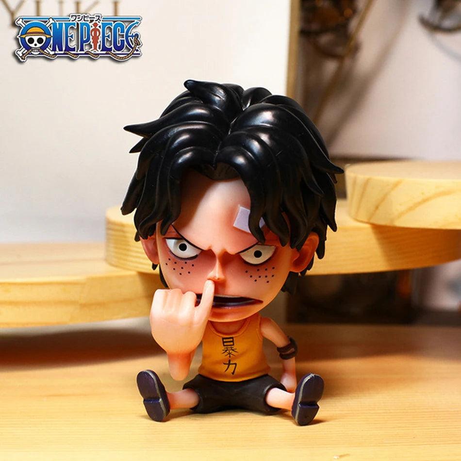 One Piece Luffy Anime Figure Zoro Sanji Robin Nami Brook Decor Figures Ace Collectible Decor PVC Model Toy Kids Christmas Gift