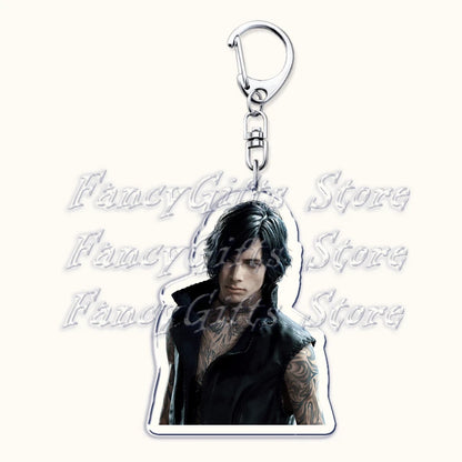 Calssic Demon Video Game Chibi Keychains for Accessories Bag Dante Vergil Nero Sparda Lady Trish V Keyrings Jewelry Gaming Gifts