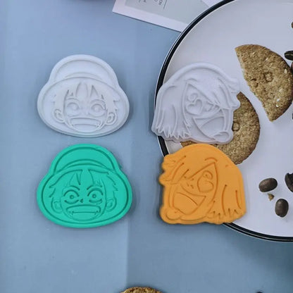 One Piece Cookie Cutter Set | Luffy & Zoro Biscuit Moulds for Fun Baking