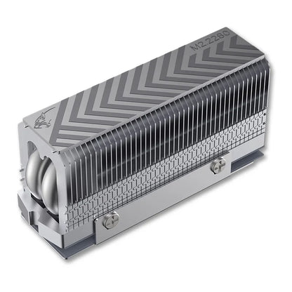 COOLLEO M.2 2280 NVMe SSD Heat Sink 2 heat pipes SSD Cooler With 14.8W/mk Thermal Pad