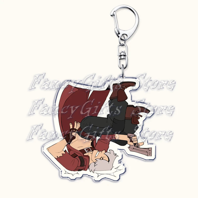 Calssic Demon Video Game Chibi Keychains for Accessories Bag Dante Vergil Nero Sparda Lady Trish V Keyrings Jewelry Gaming Gifts