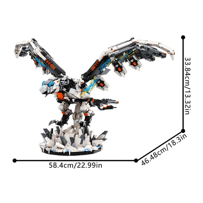 MOC Horizon Game Thunderjaw Mechanical Beast Building Blocks Model Forbidden West Game Thunder Fang Monster Bricks Toys DIY Gift
