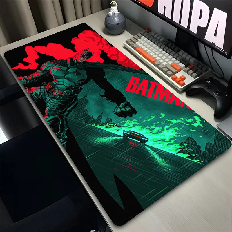 Black Non-slip Table Mat Gaming Accessories B-Batman Anime Mouse Pad Large Mousepad Office Laptop Keyboard Deskpad Rubber Carpet