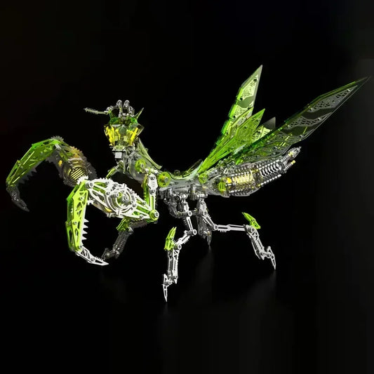 New Mechanical Praying Mantis Metal DIY Punk Praying Mantis Stainless Steel Insect Assembly 3D Puzzle for Adult and Children