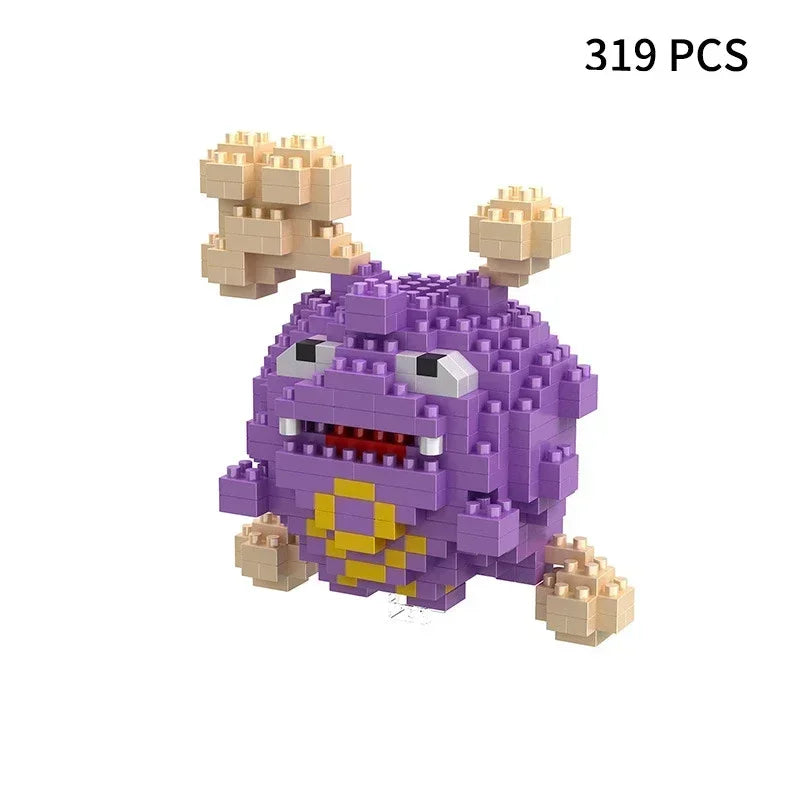 Blocks Small Cartoon Mini Building Block Pikachu Charizard Eevee Mewtwo Anime Assemble Action Pokemon  Model Dolls Toys
