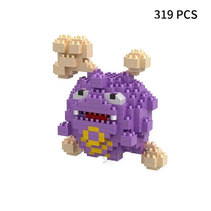 Blocks Small Cartoon Mini Building Block Pikachu Charizard Eevee Mewtwo Anime Assemble Action Pokemon  Model Dolls Toys