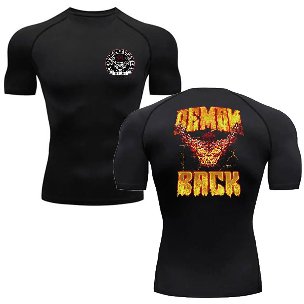 Baki Hanma MMA Compression T-Shirt – Anime Gym Fitness Rash Guard