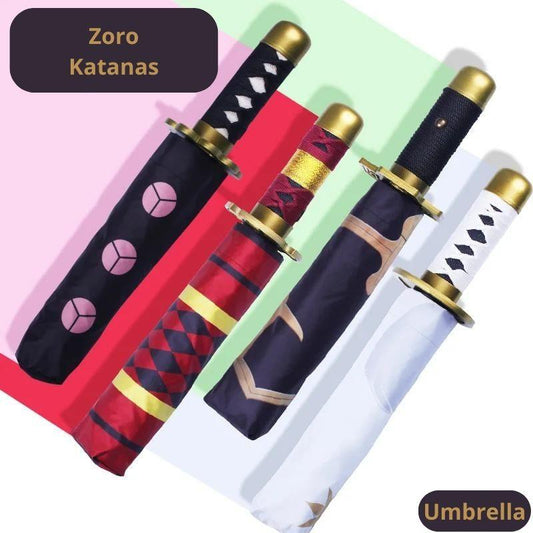 Set Sail with Style! One Piece Character Umbrellas - Luffy, Zoro & Trafalgar Law Designs, Creative Anime Gift