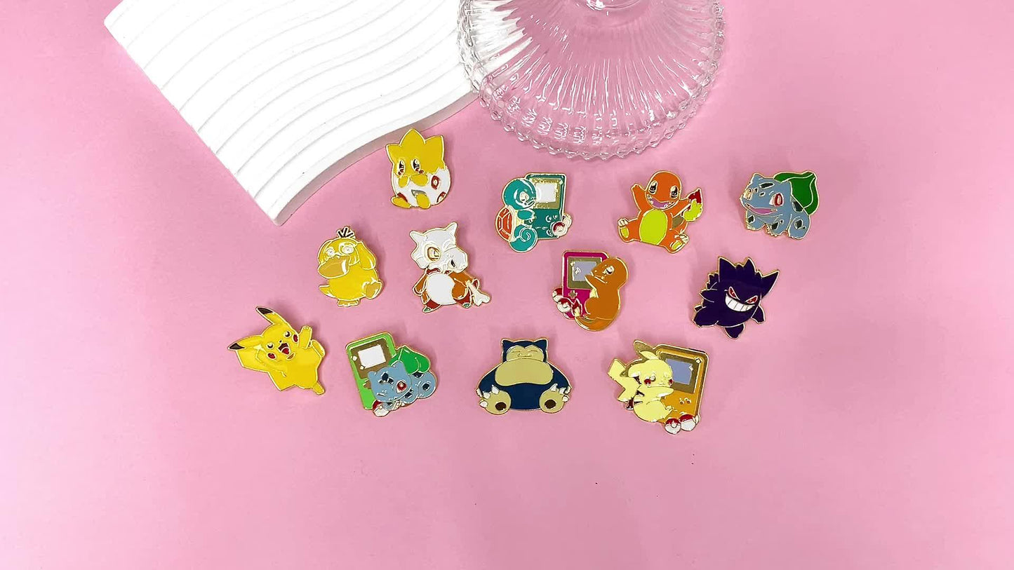 Add a Touch of Whimsy to Your Look with These Adorable Anime Brooches (12-Pack)! - Rexpect Nerd