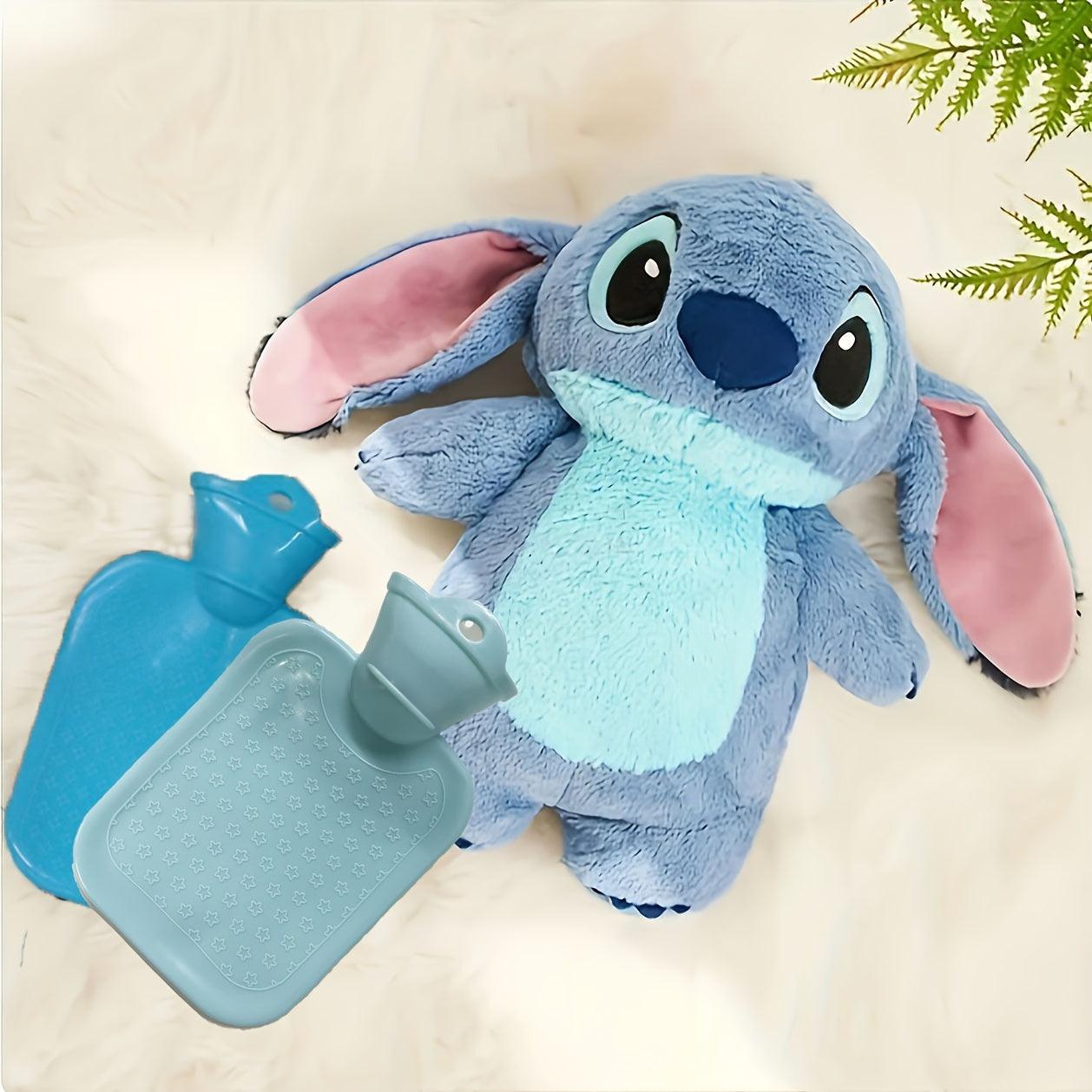 Adorable Large Disney Stitch Plush Hot Water Bottle - Super-Soft Anime Doll for Cozy Home Warmth, Perfect Hand Warmer and Collectible Treasure