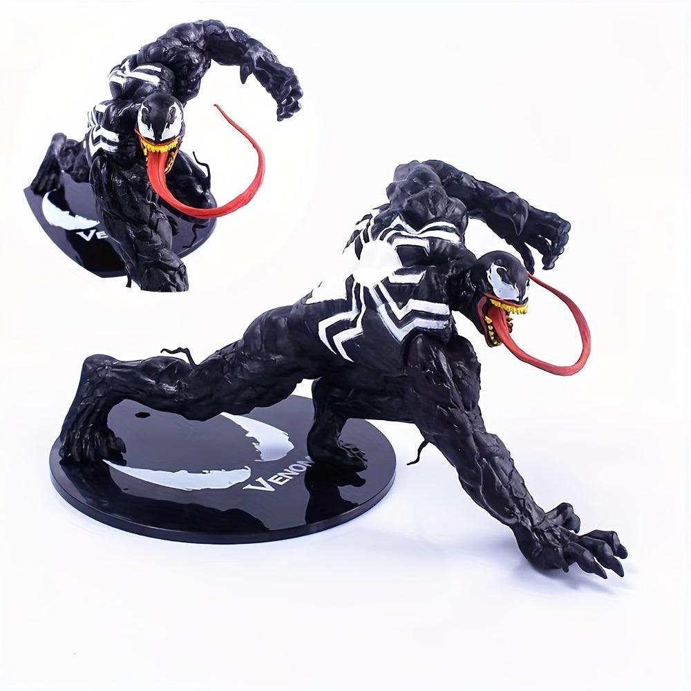 1pc Disney Venom and Carnage Action Figure - Officially Licensed Collectible with Intricately Detailed Design, High-Quality PVC Material, and Action-Packed Dynamic Crouching Pose - Perfect for Bedroom Desk or Shelf Decor - Rexpect Nerd