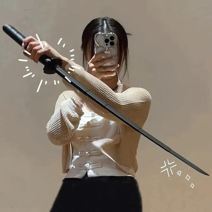 Cool Party Katana Sword - Retractable Authentic Prop for Carnival, Halloween, Cosplay, Party Favors, Birthday Gifts, Stage Performances - Safe, Multipurpose Accessory for An Unforgettable Impression