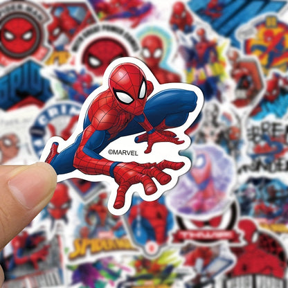 50pcs Vibrant Spider-Man Cartoon Graffiti Stickers - Fun & Durable Decor for Journals, Phones & Cups - Water-resistant, High-Quality Decals for a Creative, Artistic Touch - Rexpect Nerd